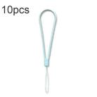 10pcs  Silicone Woven Pattern  Cell Phone Lanyard Anti-loss Hand Rope(Light Green) - 1