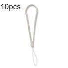 10pcs  Silicone Woven Pattern  Cell Phone Lanyard Anti-loss Hand Rope(Antique White) - 1