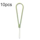 10pcs  Silicone Woven Pattern  Cell Phone Lanyard Anti-loss Hand Rope(Matcha Green) - 1