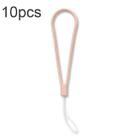 10pcs  Silicone Woven Pattern  Cell Phone Lanyard Anti-loss Hand Rope(Grapefruit) - 1