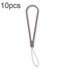 10pcs  Silicone Woven Pattern  Cell Phone Lanyard Anti-loss Hand Rope(Cherry Purple) - 1