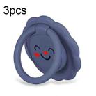 3pcs Sunflower Smiley Mobile Phone Finger Ring Bracket Zinc Alloy Ultra-thin Stand(Lavender Gray) - 1