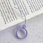 10pcs Gemstone  Finger Ring Silicone Cell Phone Lanyard U Disk Rope(Lilac Violet) - 1