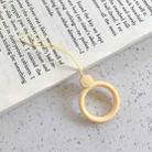 10pcs Gemstone  Finger Ring Silicone Cell Phone Lanyard U Disk Rope(Lemon Yellow) - 1