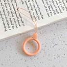 10pcs Gemstone  Finger Ring Silicone Cell Phone Lanyard U Disk Rope(Coral Orange) - 1