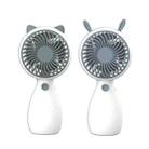 2pcs MLS6035 USB Mini Charging With Lanyard Small Fan, Style Random Delivery(White) - 1