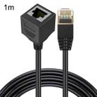 Straight Head 1m Cat 8 10G Transmission RJ45 Male To Female Computer Network Cable Extension Cable(Black) - 1