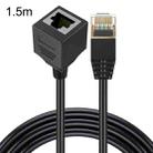 Straight Head 1.5m Cat 8 10G Transmission RJ45 Male To Female Computer Network Cable Extension Cable(Black) - 1