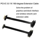 PCI-E 3.0 1X 180-degree Graphics Card Wireless Network Card Adapter Block Extension Cable, Length: 10cm - 2