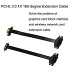 PCI-E 3.0 1X 180-degree Graphics Card Wireless Network Card Adapter Block Extension Cable, Length: 15cm - 2