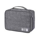 RH917 Data Cables Storage Bags Cationic Polyester Multifunctional Digital Bag(Grey) - 1