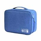 RH917 Data Cables Storage Bags Cationic Polyester Multifunctional Digital Bag(Blue) - 1