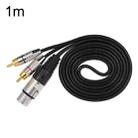 XLR Female To 2RCA Male Plug Stereo Audio Cable, Length: 1m - 1