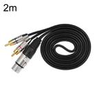 XLR Female To 2RCA Male Plug Stereo Audio Cable, Length: 2m - 1