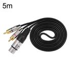 XLR Female To 2RCA Male Plug Stereo Audio Cable, Length: 5m - 1