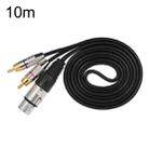 XLR Female To 2RCA Male Plug Stereo Audio Cable, Length: 10m - 1