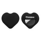 For AirTag GPS Tracker Heart-Shape Silicone Case With Safety Pins Hidden Inside Clothes Shoes(Black) - 1