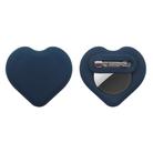 For AirTag GPS Tracker Heart-Shape Silicone Case With Safety Pins Hidden Inside Clothes Shoes(Dark Blue) - 1