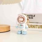 6092 Cartoon Astronaut Fan With Lanyard Portable Mini USB Charging Fan(Light Blue) - 1