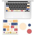 for Macbook Air 13.3 inch 5pcs Laptop Keyboard PVC Sticker(Flower) - 1