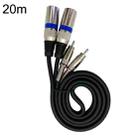 2RCA Male 2XLR Caron Male Speaker Audio Balance Cable, Length: 20m - 1