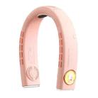 JS111 Cute Pet Night Light USB Hanging Neck Fan Semiconductor Cooling Turbine Leafless Fan(Pink) - 1