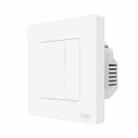 Tuya ZigBee Smart Single-fire Zero-fire Sharing Timing Voice Wall Switch EU Plug, Style: 3  Ways (White) - 1