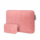 ND12 Lambskin Laptop Lightweight Waterproof Sleeve Bag, Size: 13.3 inches(Pink with Bag) - 1