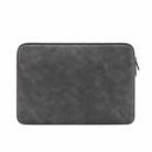 ND12 Lambskin Laptop Lightweight Waterproof Sleeve Bag, Size: 14.1-15.4 inches(Deep Gray) - 1