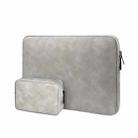 ND12 Lambskin Laptop Lightweight Waterproof Sleeve Bag, Size: 14.1-15.4 inches(Gray with Bag) - 1