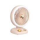 ICARER FAMILY F10 Desktop Foldable Wall-mounted Shaking Night Light Fan, Spec: 4000mAh(Beige) - 1