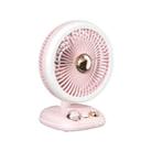 ICARER FAMILY F10 Desktop Foldable Wall-mounted Shaking Night Light Fan, Spec: 4000mAh(Pink) - 1