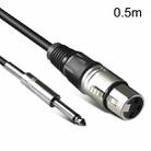 6.35mm Caron Female To XLR 2pin Balance Microphone Audio Cable Mixer Line, Size: 0.5m - 1