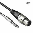 6.35mm Caron Female To XLR 2pin Balance Microphone Audio Cable Mixer Line, Size: 3m - 1