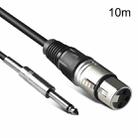 6.35mm Caron Female To XLR 2pin Balance Microphone Audio Cable Mixer Line, Size: 10m - 1