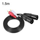 2RCA To 2XLR Speaker Canon Cable Audio Balance Cable, Size: 1.5m(Dual Lotus To Dual Canon Male) - 1
