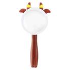 2275 5X/10X Cartoon Animal Handheld Children Science Experiment Magnifying Glass(Coffee Calf) - 1