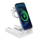 Z252 6-In-1 Wireless Charging Stand Dock With USB-C/Type-C Port & 8 Pin Charge Cable(White) - 1