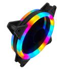 COOLMOON 12cm Dual Aperture Computer Mainframe Chassis Dual Interface Fan(Rainbow) - 1