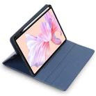 For Huawei MatePad Pro 12.6 inches Microfiber Lambskin Rotatable Magnetic Tablet Protective Cover(Blue) - 1