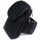 S210 Neoprene Arm Bag Outdoor Sports Mobile Phone Bag Coin Purse(Black) - 1