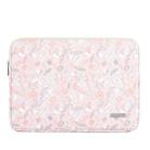 G4-01  11 Inch Laptop Liner Bag PU Leather Printing Waterproof Protective Cover(Light Pink) - 1