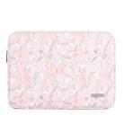 G4-01 13 Inch Laptop Liner Bag PU Leather Printing Waterproof Protective Cover(Light Pink) - 1