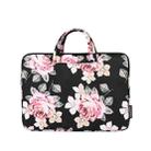 H40-B01 White Rose Pattern Laptop Case Bag Computer Liner Bag With Handle, Size: 13 Inch(Black) - 1