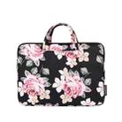 H40-B01 White Rose Pattern Laptop Case Bag Computer Liner Bag With Handle, Size: 15 Inch(Black) - 1