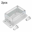 2pcs Switch Modified Part IP66 Waterproof Shell Transparent Upper Hole PG7+Wiring Port - 1