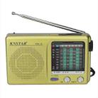 BAIJIALI KK9 Full-band Radio Player Portable Retro Multifunctional Mini Radio(Gold) - 1