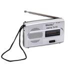 BAIJIALI BJL-R28 Elderly Portable Portable Retro Radio AM / FM Two Band Radio(Silver Gray) - 1