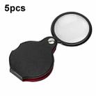 5pcs 50mm 8X Mini Leather Folding Magnifier - 1