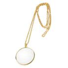 Metal Chain Round Expansion Mirror Glass Lens Necklace Magnifier(Gold) - 1